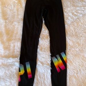 PINK rainbow leggings